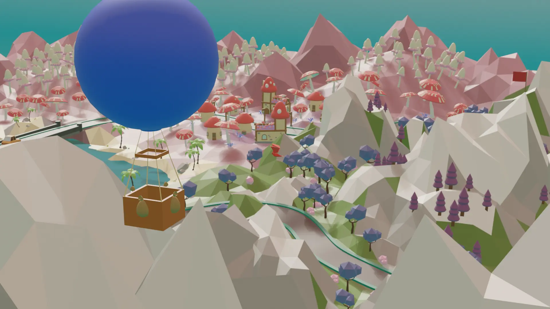 mongolfière paysage