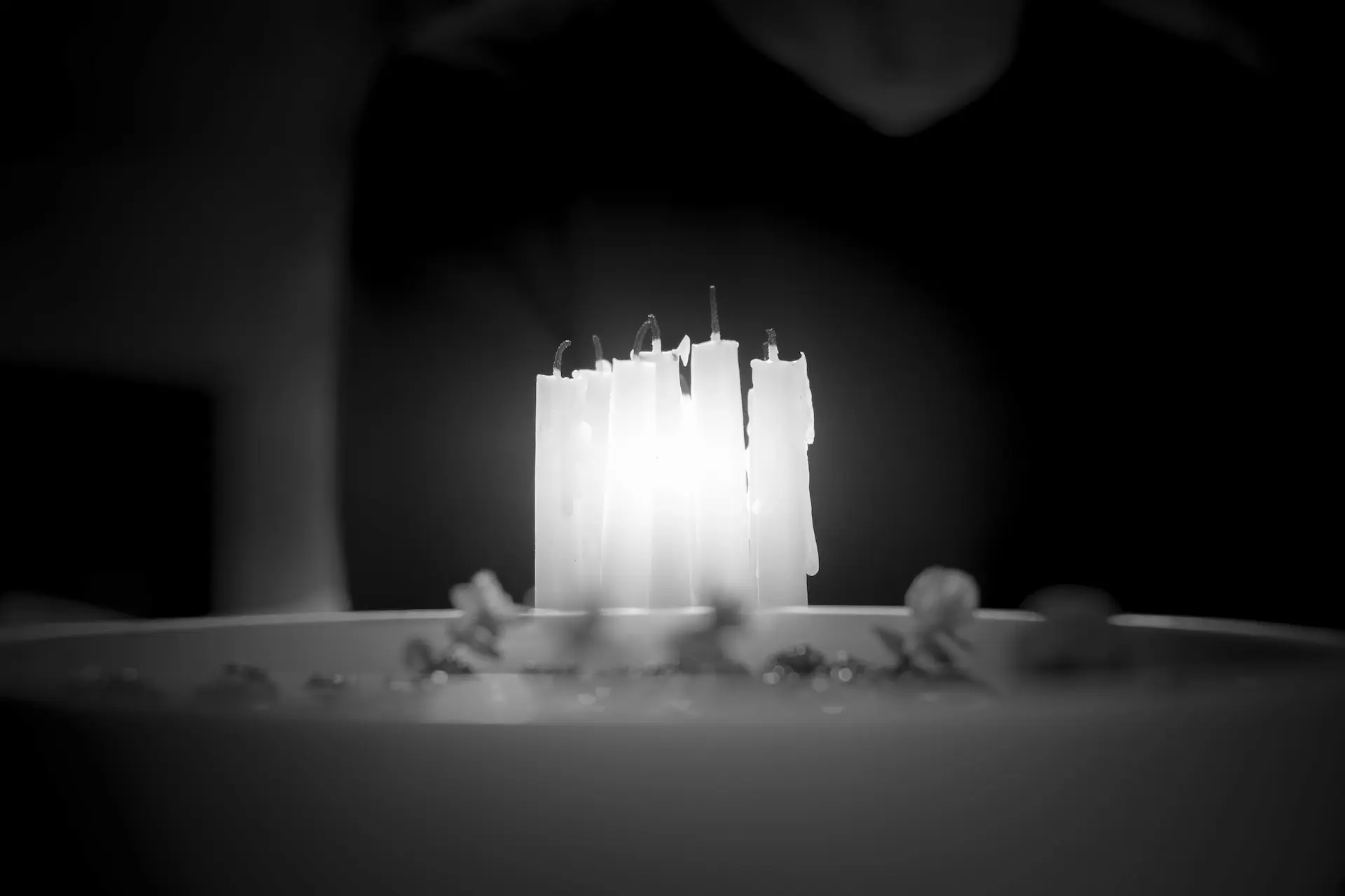 bougie noir blanc
